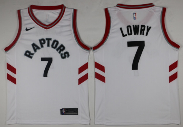 Men Toronto Raptors 7 Lowry White Game Nike NBA Jerseys